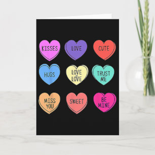 Valentine Conversation Hearts Candy Happy Valentin Card