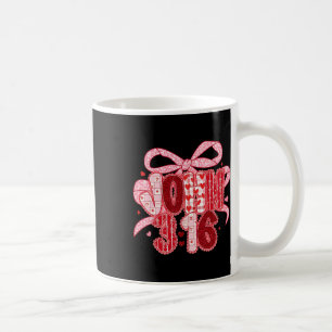 Valentine Coquette Bow Lace Loved John 3 16 Pink F Coffee Mug