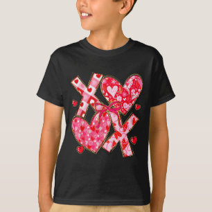 Valentine Coquette Bow Xoxo Hearts Lover Girl Wome T-Shirt