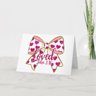 Valentine Coquette Christian  Card