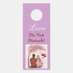 Valentine Couple Love Do Not Disturb Door Hanger