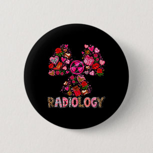 Valentine Couple Radiology Rad Tech Radiologist Xr 6 Cm Round Badge