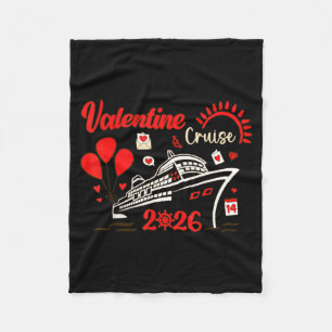 Valentine Cruise 2026 Funny For Couples Matching H Fleece Blanket
