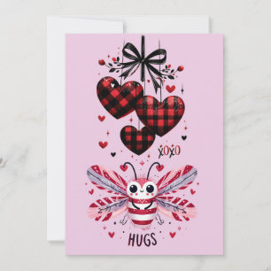 VALENTINE CUDDLE BUG HUGS INVITATION