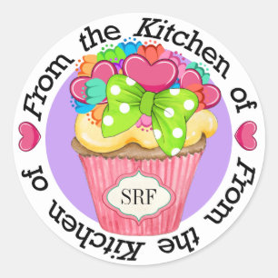 Valentine Cupcake Kitchen Sticker