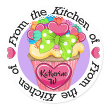 Valentine Cupcake Kitchen Sticker