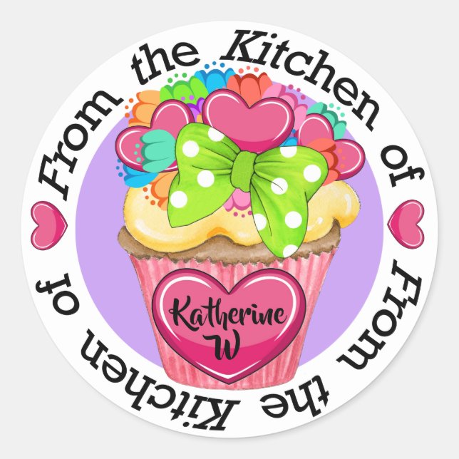 Valentine Cupcake Kitchen Sticker (Front)
