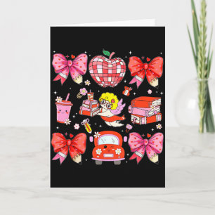Valentine Cupid Coquette Pink Bow Apple Books Teac Card