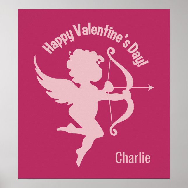 Valentine Cupid optional name poster (Front)