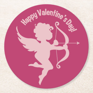 Valentine Cupid paper coasters