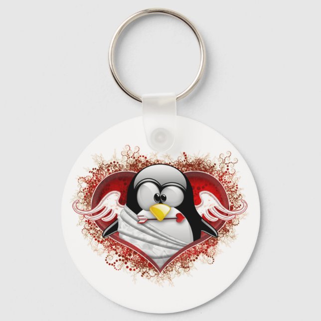 Valentine Cupid Tux Key Ring (Front)