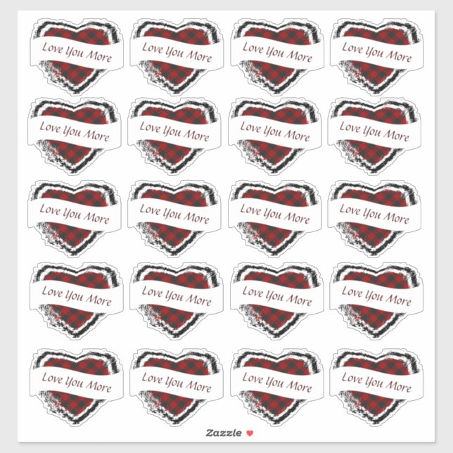 Valentine custom 20 plaid heart  (Sheet)