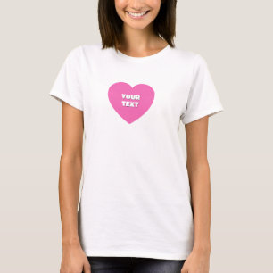 Valentine Custom Candy Pink Heart T-Shirt