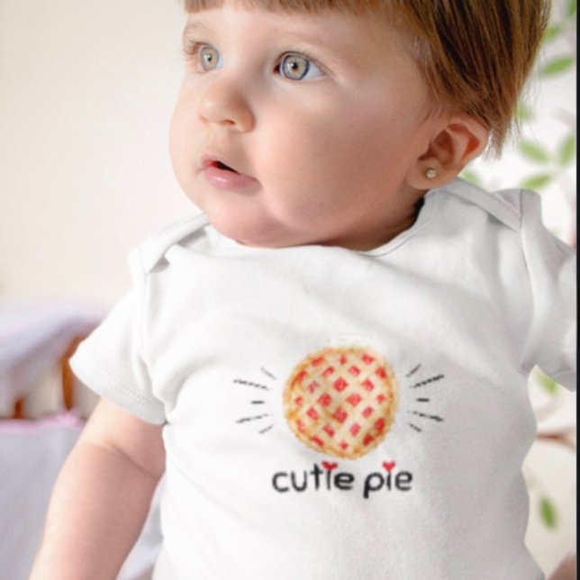 Valentine Cutie Pie Baby Bodysuit (cute as a button)