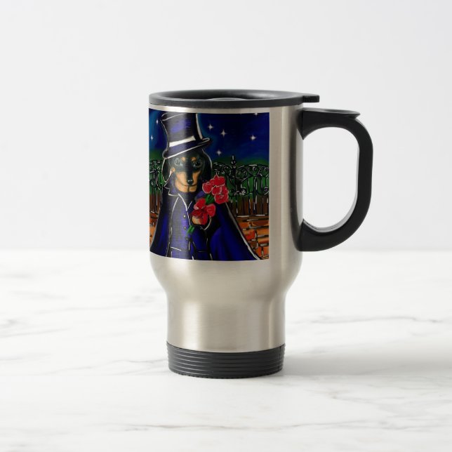 VALENTINE DACHSHUND TRAVEL MUG (Right)