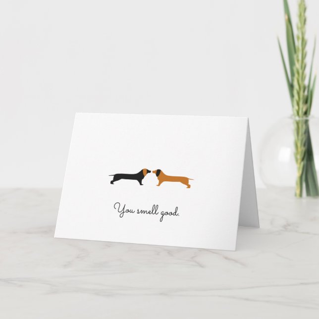 Valentine Dachsund Card (Front)