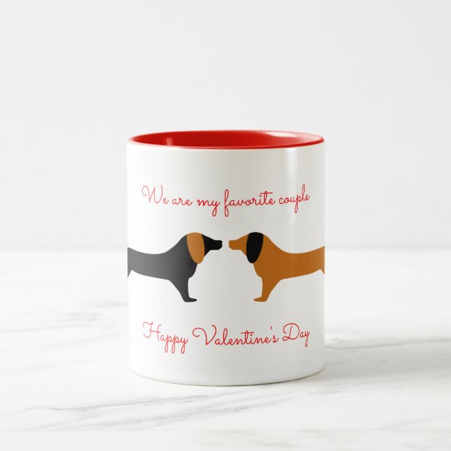 Valentine Dachsund Mug (Center)