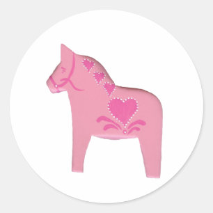 Valentine Dala Horse Sticker