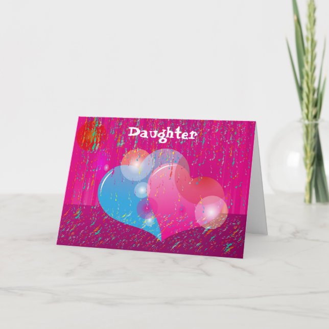 Valentine Daughter Greeting Card (Front)