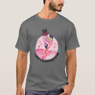 Valentine Day 2022 Flamingoes With Heart Flamingo T-Shirt