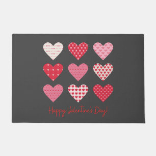 Valentine Day 2023 Sweet Red Hearts Doormat
