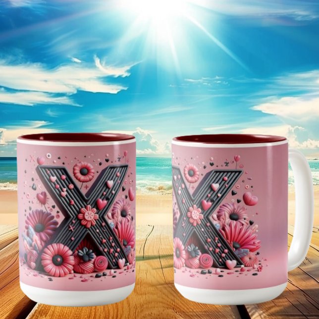Valentine Day 3D A to Z Alphabet Coffee Mug (Creator Uploaded)