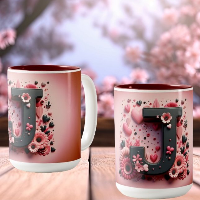 Valentine Day 3D A to Z Alphabet Coffee Mug (Creator Uploaded)