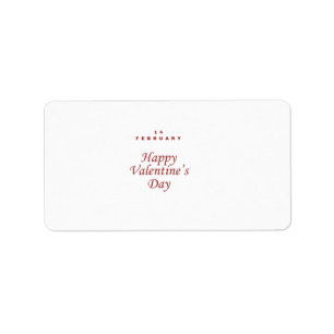 Valentine Day A ddress label