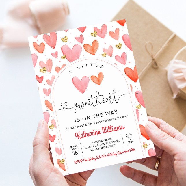 Valentine Day Baby Shower Invitation (Creator Uploaded)