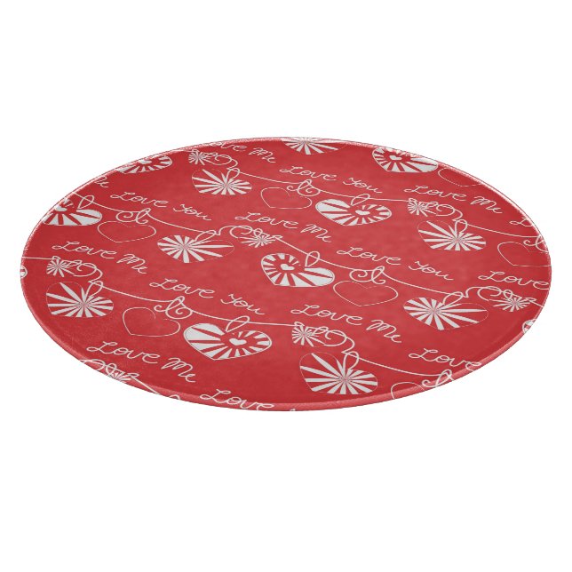 Valentine Day Background Cutting Board (Corner)