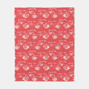 Valentine Day Background Fleece Blanket