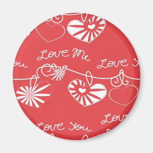 Valentine Day Background Magnet