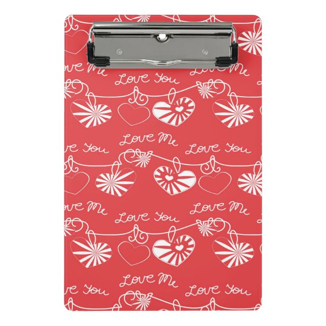 Valentine Day Background Mini Clipboard (Front)