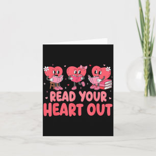 Valentine Day Book Read Your Heart Out Lovers Teac Card