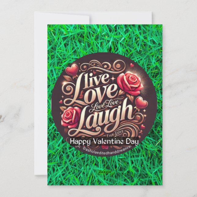 Valentine day celebration Card (Back)