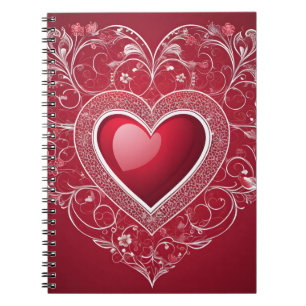 Valentine day design notebook