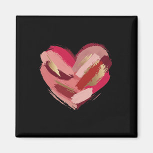 Valentine Day Heart Brushstroke Magnet