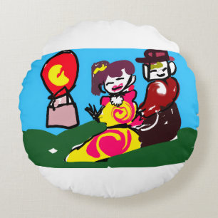Valentine day love round cushion