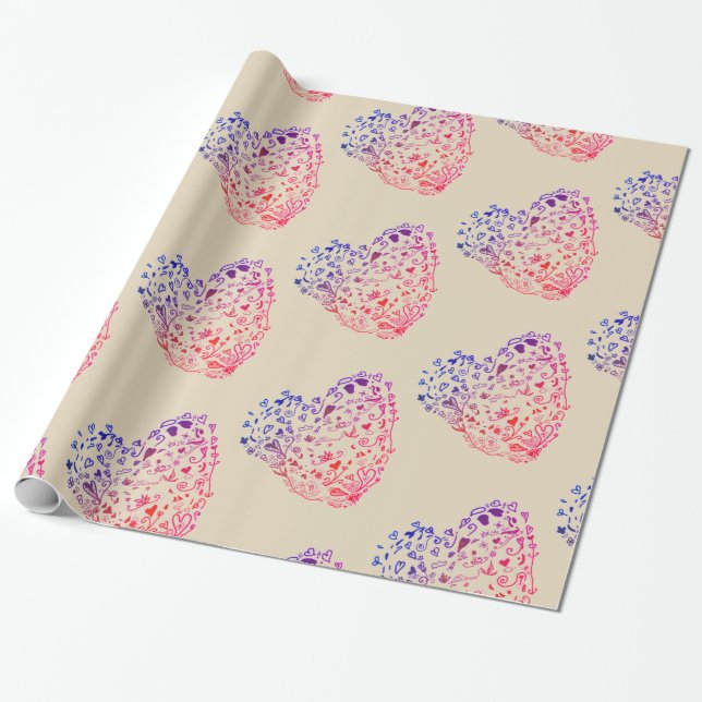 Valentine day Matte Wrapping Paper (Unrolled)