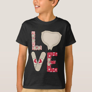 Valentine Day Medical Plaster Patch Funny Wound Ca T-Shirt