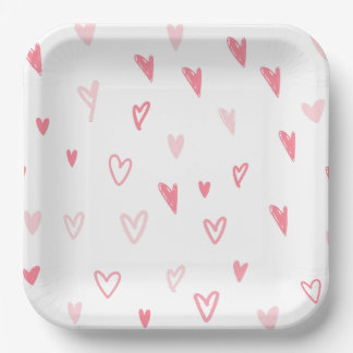 Valentine day Paper Plates