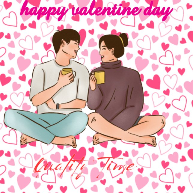 valentine day quality time stay together Two-Tone coffee mug (valentine cute mug. spend quality times)