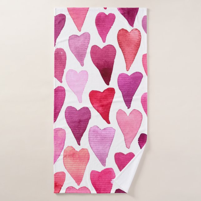 Valentine day seamless pattern bath towel (Bath Towel)