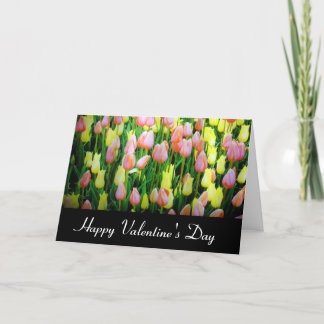 valentine day tulips holiday card