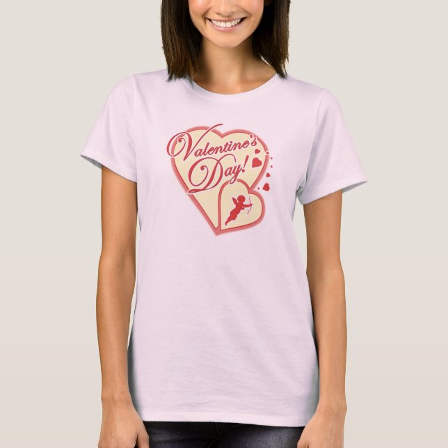 Valentine Day with Cupid T-Shirt (Front)