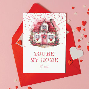Valentine day You're my Home Personalised Holiday Card