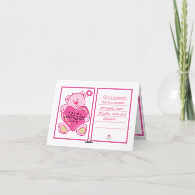 Valentine days card (Back)