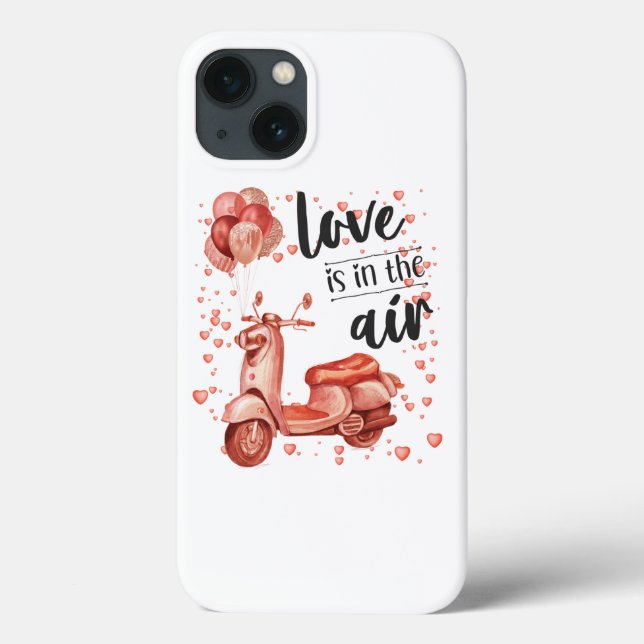 Valentine design: scooter and balloons Case-Mate iPhone case (Back)