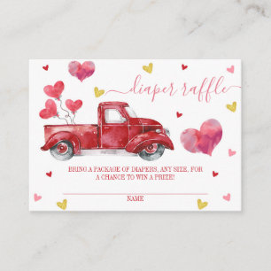 Valentine Diaper Raffle Baby Shower Enclosure Card
