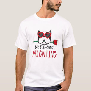 Valentine Dog Heart Love Valentine's Day Love Bost T-Shirt